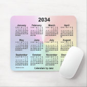 2034 Rainbow Cloud Calendar van Janz Muismat (Met muis)