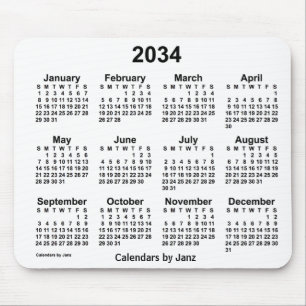 2034 Witte Agenda van de Janz-Muismat Muismat