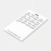 2035 White Calendar van Janz Post-it Notes (Schuin)