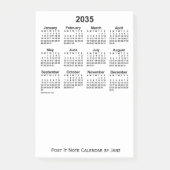 2035 White Calendar van Janz Post-it Notes (Voorkant)