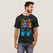 2036 Afstuderen handdruk Him School Kinder Clas T-shirt (Voorkant volledig)
