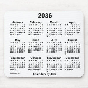 2036 Witte Agenda van de Janz-Muismat Muismat