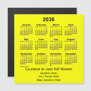 2036 Yellow Business Calendar van Janz