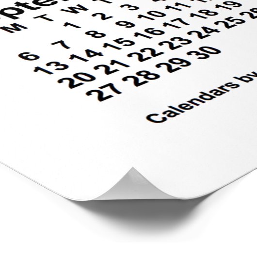 2037 Witte Kalender van Janz Print (Hoek)