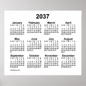 2037 Witte Kalender van Janz Print (Voorkant)