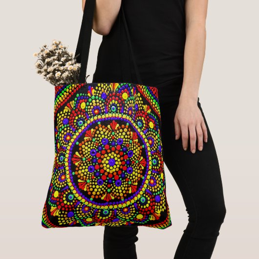 203 - Red Mandala - Sac fourre-tout (De près)