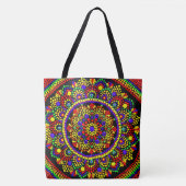 203 - Rode Mandala - Canvas tas (Voorkant)