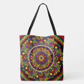 203 - Rode Mandala - Canvas tas (Achterkant)