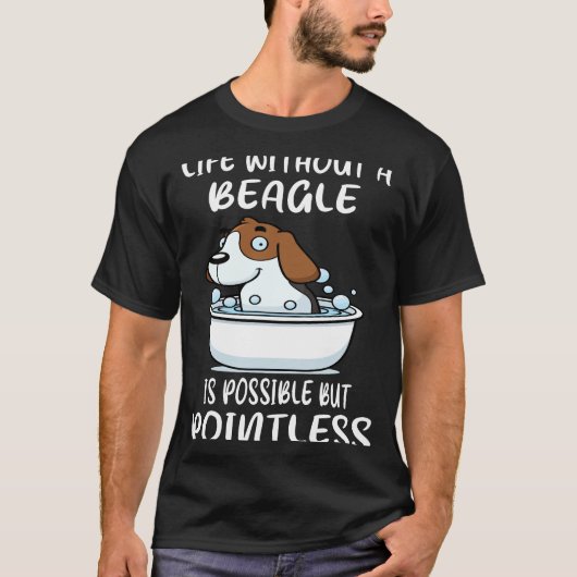 204 Leven zonder Beagle T-shirt (Voorkant)