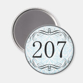 207 Netnummer Magneet (Voorkant / Achterkant)