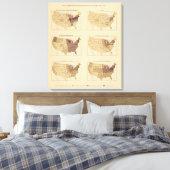 207 Vervaardiging/vierkante mijl Canvas Afdruk (Insitu (Slaapkamer))