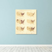 207 Vervaardiging/vierkante mijl Canvas Afdruk (Insitu (Houten vloer))