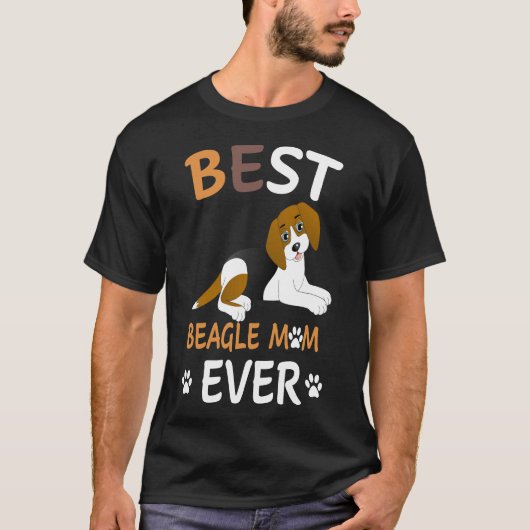 208 Beste Beagle-moeder ooit T-shirt (Voorkant)
