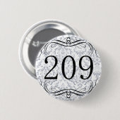 209 Gebiedscode Ronde Button 5,7 Cm (Voorkant /achterkant)