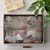 20. 群 図, 若 冲 Roosters, Jakuchu Tissuepapier (Geschenk)