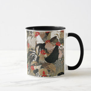 20. 群 鶏 図, 若 kudde 冲 Roosters, Jakuchu Mok