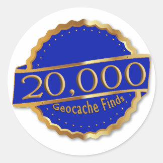 20.000 VINDT EEN GEoCaching-GUNNING Ronde Sticker