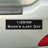 20-01-09: Laatste dag van struik Bumpersticker (Op auto)