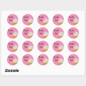 20 - 1,5" Cup Cakes Bakkerij Dank u Stickers (Vel)