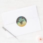 20 - 1.5 Envelop Seal Beach Sunset Palm Trees St Ronde Sticker (Envelop)
