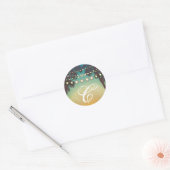 20 - 1.5 Envelop Seal Beach Sunset Palm Trees St Ronde Sticker (Envelop)