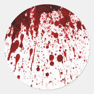 20 - 1.5 Envelop Seal Bloed Splatter Vampier Gothi Ronde Sticker
