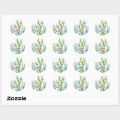 20 - 1.5 Envelop Seal Boho Llama Bohemian Cacti Ronde Sticker (Vel)