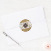 20 - 1.5 Envelop Seal Button Burlap Kant Ronde Sticker (Envelop)
