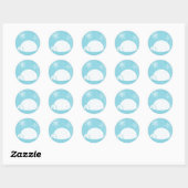 20 - 1,5" Envelop Seal Icy Igloo Baby Blauw Ronde Sticker (Vel)