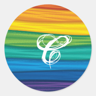 20 - 1,5 Envelop Seal lgbtq regenboog vlag lesbisc Ronde Sticker