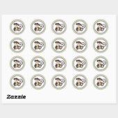 20 - 1,5" Envelop Seal Monkey Time Zoo Animal Ronde Sticker (Vel)