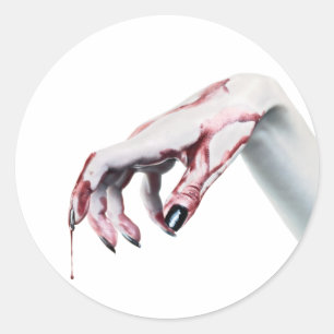 20 - 1.5 Envelop Seal zombie bloed druppelvampier Ronde Sticker