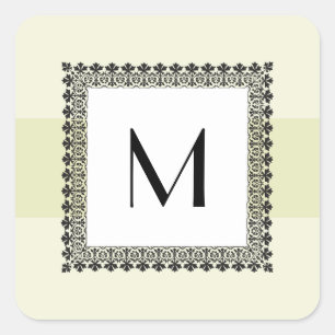 20 - 1.5"Envelop Sticker Licht Groen/Grijs Formal