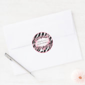 20 - 1,5" Envelope Seal Butterfly Zebra Print Ronde Sticker (Envelop)
