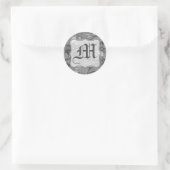 20 - 1.5 Envelope Seal Country Black Lace Print Ronde Sticker (Tas)