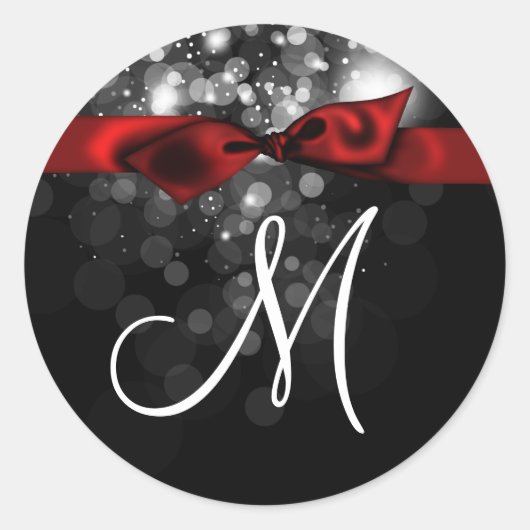 20 - 1,5 Envelope Seal Monogram Kerstmis XMAS Ronde Sticker (Voorkant)