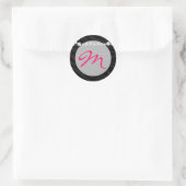 20 - 1.5 Envelope Seal Monogram Zebra Diamond Ronde Sticker (Tas)