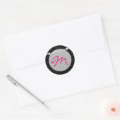20 - 1.5 Envelope Seal Monogram Zebra Diamond Ronde Sticker (Envelop)