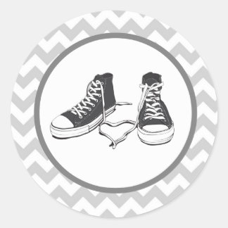 20 - 1,5 Envelope Seal Teenage Sneakers Chevron Ronde Sticker