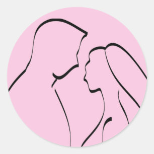 20 - 1,5-enveloppen: zegelbruin en bruinroze ronde sticker