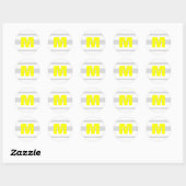 20 - 1.5 Envelopverbinding Modern Neon Streep Geel Ronde Sticker (Vel)