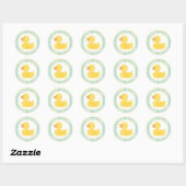 20 - 1.5"Envelopverbinding Rubber Ducky Bubbles Ronde Sticker (Vel)