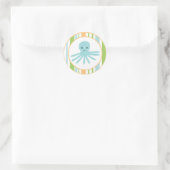 20 - 1,5" Envelopzegel Gestreepte oceaan Zee leven Ronde Sticker (Tas)