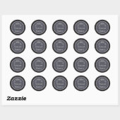 20 - 1,5" Favor Stickers Black Cravate Affair Grey (Feuille)