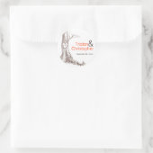 20 - 1,5" Favor Stickers Herfst Tree Initiaal Carv (Tas)