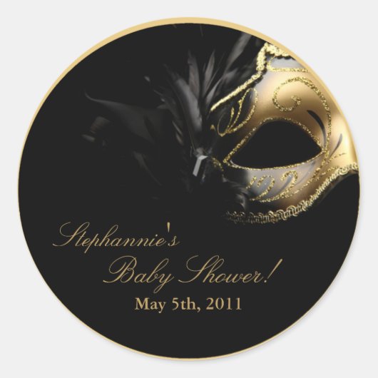 20 - 1,5" Favor Stickers Masquerade Masquerade Mas (Devant)