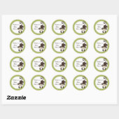 20 - 1,5" Favor Stickers Monkey Time Zoo Animal (Feuille)