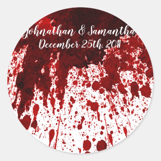 20 - 1,5" Favor Stickers Splatter de sang Vampire  (Devant)
