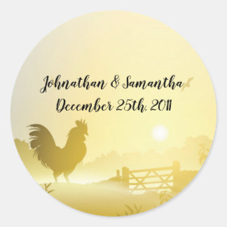 20 - 1,5" Favor Stickers Sunny Morning Farm Count