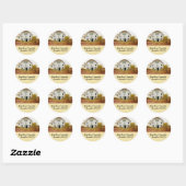 20 - 1,5" Favour Stickers Coucher de soleil Pays d (Feuille)